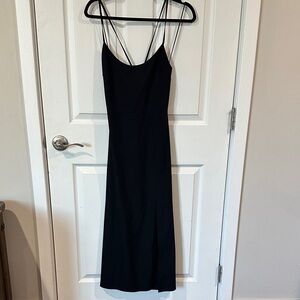 Zara classic black midi dress size m